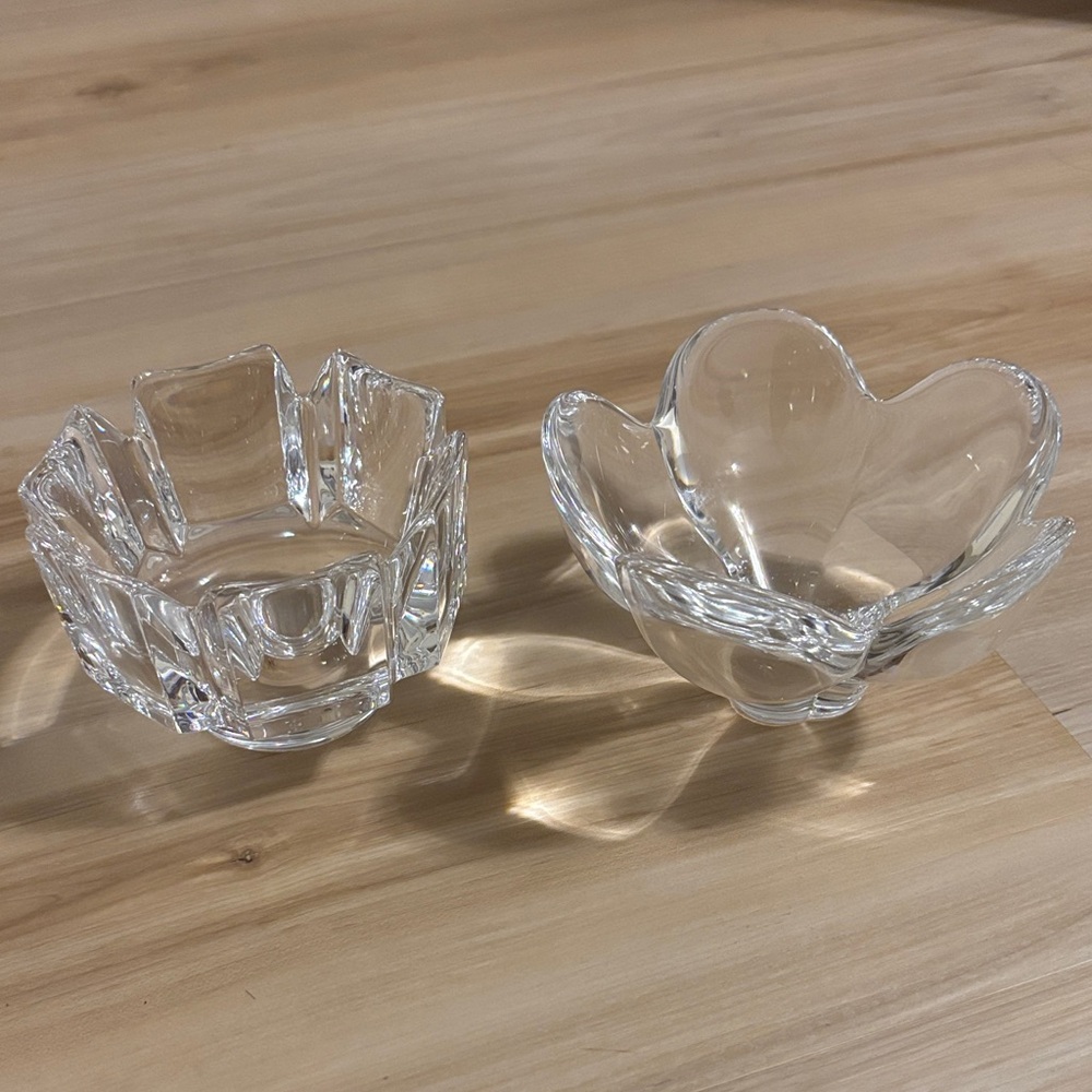 Pair of Vintage Orrefors Crystal